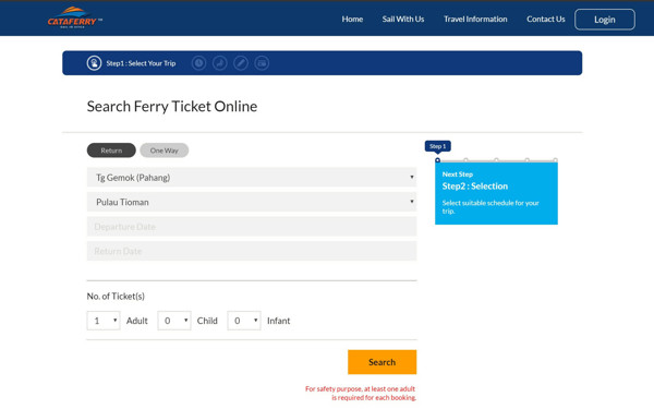 Cataferry Online Booking
