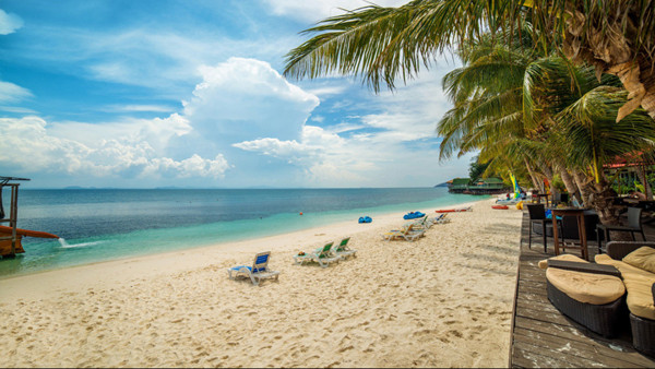 Sun bathing at the Rawa Island Resort Included in the Rawa Island Resort Full Board Snorkeling Package
